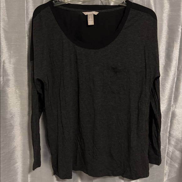 Mixed Media Long Sleeve Top, petite medium - Picture 1 of 6